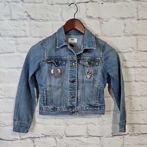 Old Navy Blue Denim Kids Jacket with Patches